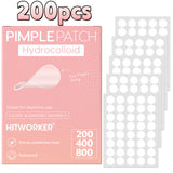 HITWORKER 800-Piece Acne Patches | Hydrocolloid Round Acne Patches | Powerful Absorption of Acne Secretions, Gentle Cleansing an