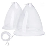 2pcs180/150ml Breast Enlargement Cupping Hip Lifting Buttock Vacuum Pump Suction Replacement Enhancer Massage Cup with Hose Set