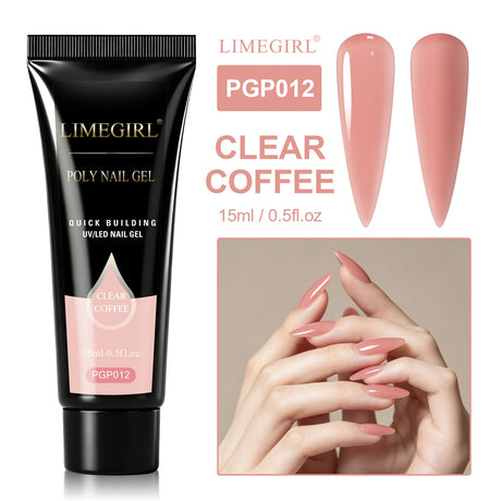 LIMEGIRL 25Colors Poly Extension Nail Gel For Nails Art Acrylic Manicure Design UV Varnishes Semi Permanent Quick Extension Gel