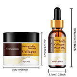 Collagen Hair Treatment Deep Repair Conditioning Argan Oil Hair Mask Essence for Dry Damaged Hair All Hair Type Hair Care Kit