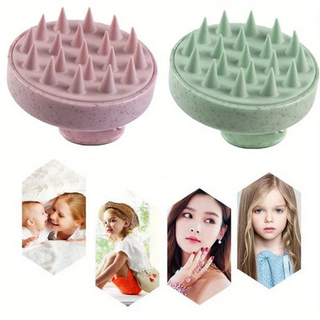 1pc Silicone Shampoo Brush Body Massage Brush Bath Shower Brush Salon Hairdressing Tool Scalp Massage Comb Hair Washing Brush