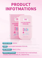 Sevich Broken Hair Finishing Cream Children Edge Control Wax Anti Frizz Hair Pomade Gel for Little Girl Non-Greasy Styling Cream