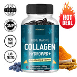 Bcuelov Marine Collagen Capsules - Helps with joint, hair, skin, nail support and overall health, firming skin