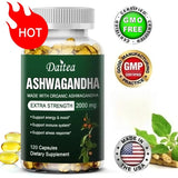 Daitea Organic Ashwagandha Extract Capsules 2000mg for Mood, Sleep, Energy Support - Antioxidant Supplement