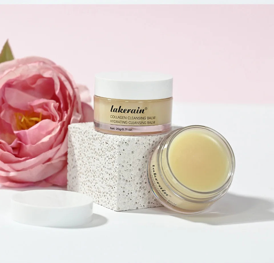 Rose Flavor Collagen Cleansing Balm Nourishing Cream Makeup Remover Mild Non-irritating Moisturizing Non-greasy Cleansing Balm