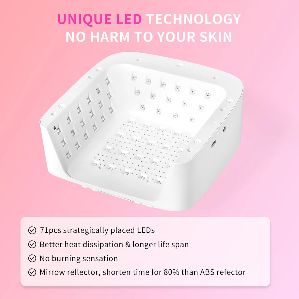 71 LEDs UV Nail Lamp Large Space Nail Dryer with Hand Pillow Smart Sensor 72 W Professional UV Lamp For Nails Manicure Pedicure