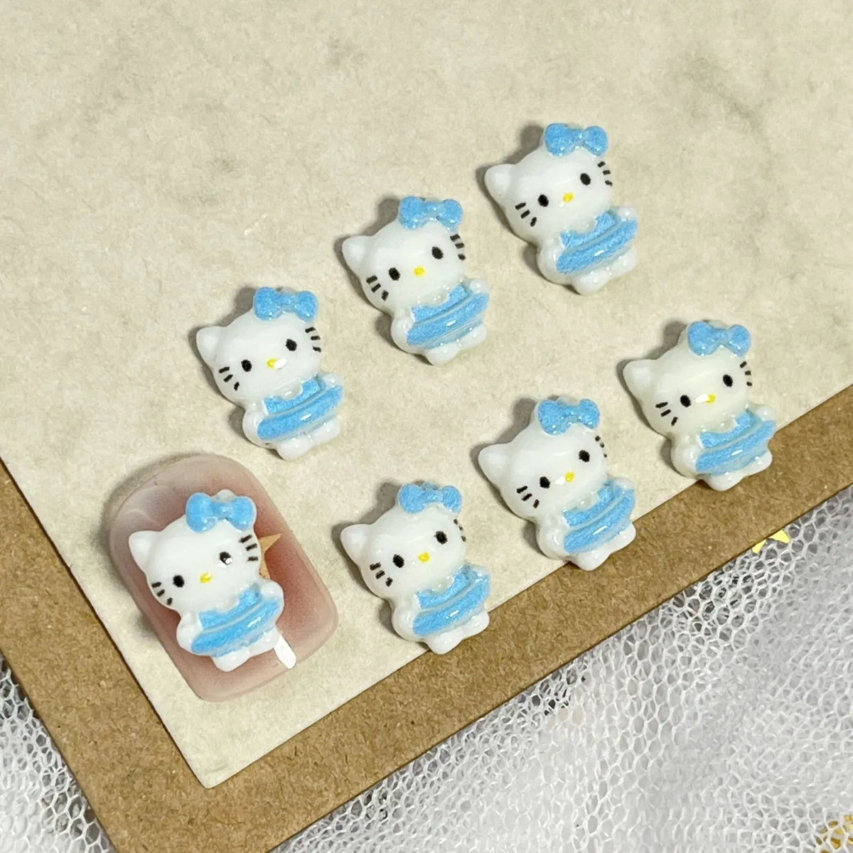 20Pcs Lovely Hello Kitty Cartoon Nail Accessories for Summer Fun Nail Charms Designed for Beautiful Girls