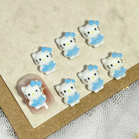 20Pcs Lovely Hello Kitty Cartoon Nail Accessories for Summer Fun Nail Charms Designed for Beautiful Girls