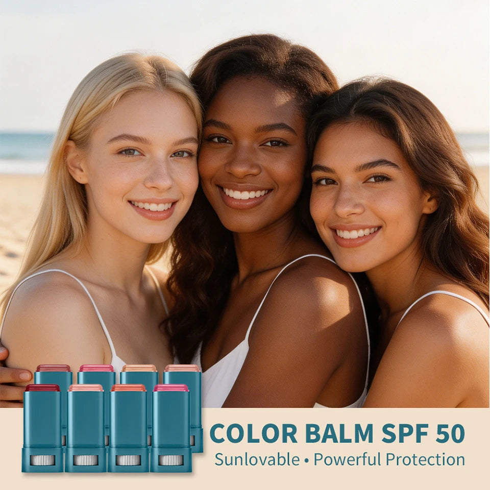 Lip & Cheek Color Balm SPF 50 Mineral Broad Spectrum Sun Protection Water Sweat Resistant Hydrating Long Lasting Buildable Blush