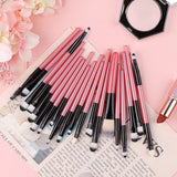 20PCS Eye Shadow Makeup Brush Set Concealer Brush Eye Cosmetic Soft Bristles Eyebrow Eyeliner Brush Portable Beauty Makeup Tools