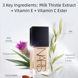 NARS Square Bottle Natural Radiant Longwear Foundation - Multi-Recovery Complex, Hydrating Antioxidant, L0/L2/L2.5 Shades 30ml