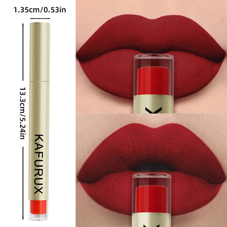 20 Colors Dark Brown Nude Liquid Lipsticks Waterproof Velvet Matte Lip Gloss Long Lasting Lip Glaze Beauty Red Lip Tint Makeup