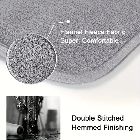 Thickened Special-shaped Absorbent Bathroom Floor Mat Flannel Toilet Mat Shower Room Non-slip and Dirt-resistant Foot Mat