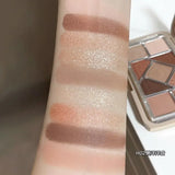 Mint diffuse pink blue small pink frame nine-color eyeshadow palette low saturation clear mint green pearl matte gentle pure des
