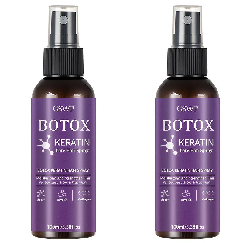 GSWP Botox Keratin Treatment Hair Spray, moisturizes and strengthens hair, reduces tangles, split ends, no need towash.100/200ml