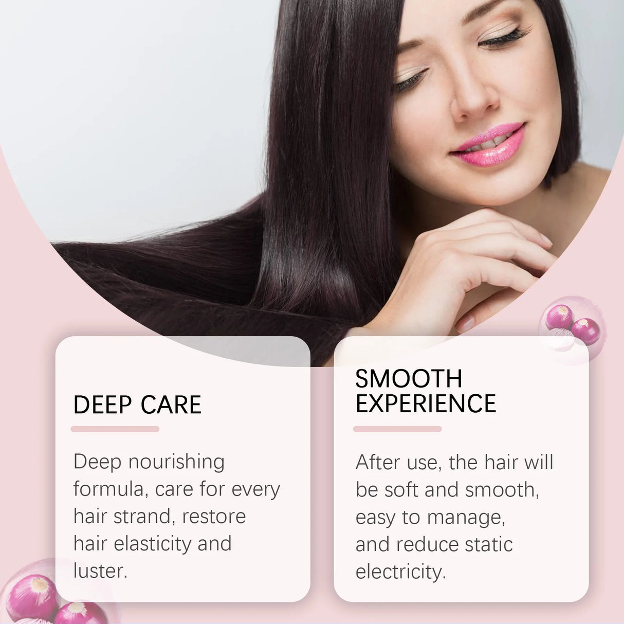 Onion Hair Care Set Rosemary Onion Shampoo Conditioner Set Strengthening Hair Improve Rough Frizz Smooth Shiny Deep Moisturizing Scalp Care Set