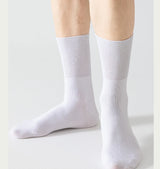 MiiOW Big Size Sock Men Pure Cotton Sock Anti Odor Fat Feet Elastic Widened Loose Sock Compression Sock Elderly Non-Binding Sock