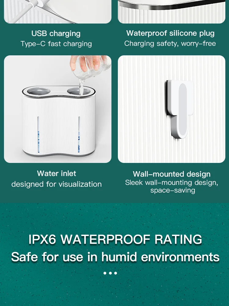 Double-Head Touchless Foam/Gel Infrared Induction Electric Automatic Senor Soap Dispenser Wall-Mounted Hand Washing Pump Machine