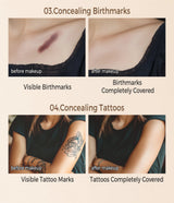 Waterproof Full Coverage Concealer for Tattoos, Scars - Natural Finish Foundation for All Skin Tones & Types