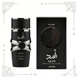 YARA LATTAFA Asad Elixir Eau De Parfum 100ML With Original Gift Box Long Lasting Intense Woody Oriental Fragrance Men Perfume Matte Black Silver Luxury Embossed Bottle Masculine Scent Business Holiday Gift for Him
