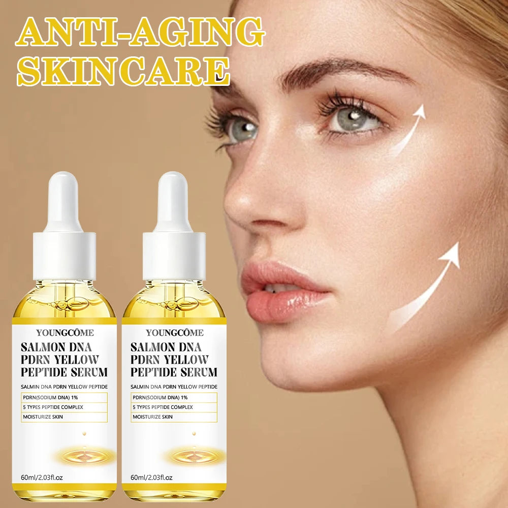 Salmon DNA PDRN + Yellow Peptide Complex Serum - Face Firming, Hydrating, Skin Repair, Radiance Glow, Lifting Treatment for Dull