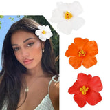 Headwear Hawaiian Flower Hair Clips Side Bangs Clip Hair Accessories Artificial Flower Clips Suitable Vacation Beach Parties