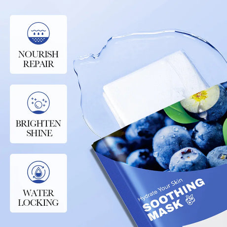 10pcs Fruits Facial Masks For Face Skincare Moisturizing Brightening Hydrating Firming Face Mask Beauty Face Skin Care Products