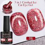 PUENTE 7.5ML Nude Shade Moonlight Cat Magnetic Gel Nail Polish Ultra-Bright Cat Eye Soak Off UV Semi-Permanent Varnish Manicure