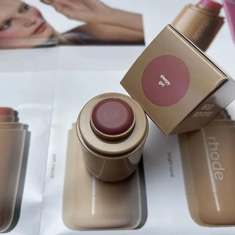 Makeup Cheek Blush Cream Blusher Stick Lip Gloss Phone Case for iPhone 16 17 Pro Max Piggy Sprinkle Sun Soak Tan Line Lipstick