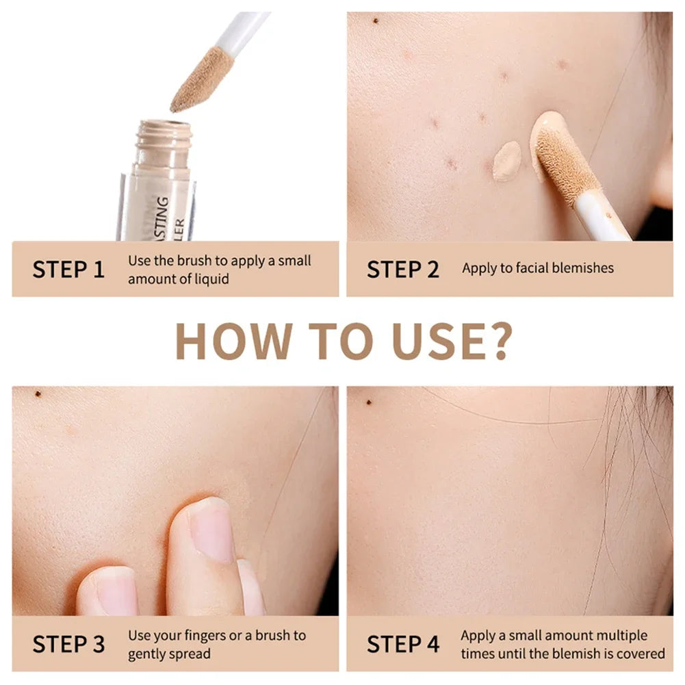 Dark Circles Acne Marks Cover Matte Face Concealer Brighten Skin Tone Repair Makeup Cosmetic for Women Daily