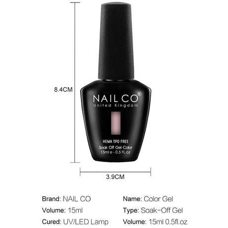 NAILCO 15ml HEMA FREE TPO FREE Top Base Coat Nail Gel Polish Supplies Vernis Semi Permanent Nail Art Manicure Gel Ongle UV Nails