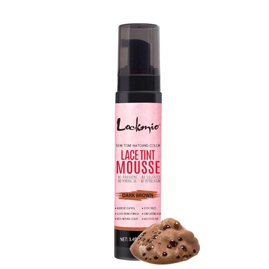 LOCKMIO 100ml Wig Tint Foam Mist for Lace Wig Frontal Dyeing Mousse Natural Quick Dry Grid Invisible Color Hair Spray for Toupee
