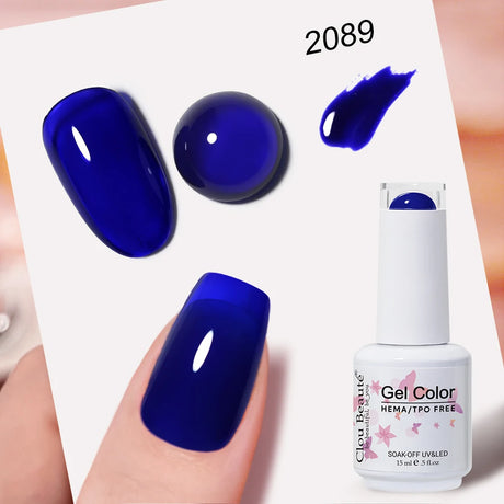 Clou Beaute Grey Color Nail Gel Polish Full Coverage Nail Polish Dark Red Gel Lacquer Varnish Vernis Semi Permanent Nail Art