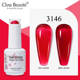 Clou Beaute Translucent Jelly Nude Pink Nail Gel Polish 15ml Vernis Semi Permanent Gel Colorful Varnish Nail Art Manicure Gel