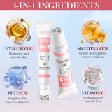 SADOER 4in1 Roll-on Moisturizing Eye Cream Anti Dark Circles Eyes Bags Firming Moisturizing Eye Serum Skin Care for Beauty Eyes