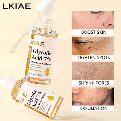 LKIAE Lightening Face Serum, Reduce Dark Spots Essence, With Centella Asiatica Extract, Fruit Acids, Niacinamide, 50ml/1.69 oz