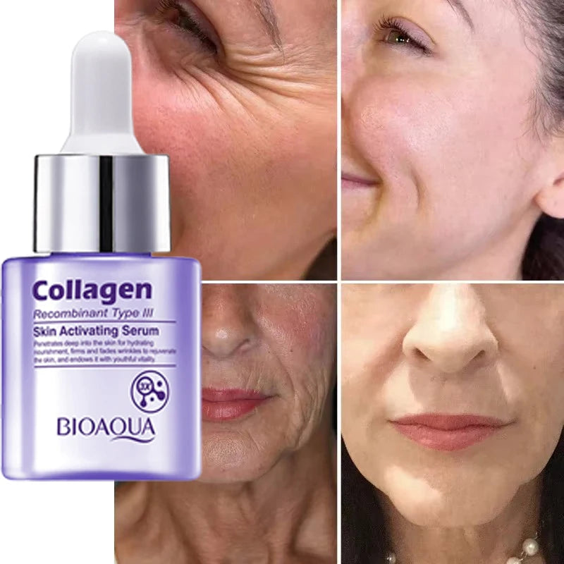 Instant Wrinkle Remover Face Serum Lifting Firming Fade Fine Lines Anti-aging Essence Whitening Brighten Nourish Skin Care
