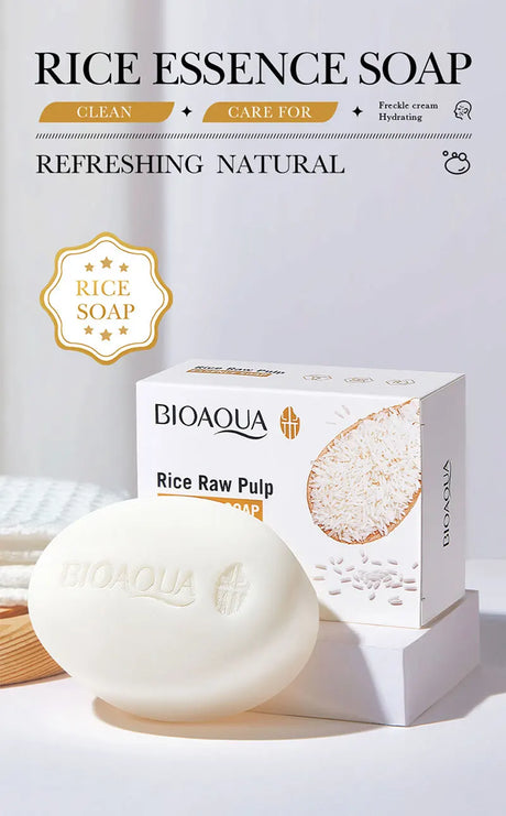 Rice Original Essence Deep Cleaning, Moisturizing Nourishing Facial Cleansing Soap Refreshing Oil Control Facial Wash Hand Soap