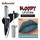 Lakerain Fake Bloody Lip Stain Gel-like Waterproof Spill-proof Long Lasting Matte Lip Tinting Halloween Party Lip Cosmetics