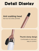 Euro-standard 0.51-inch ultra-fine curling iron, constant temperature hair protection, suitable for curly hair styling, unisex