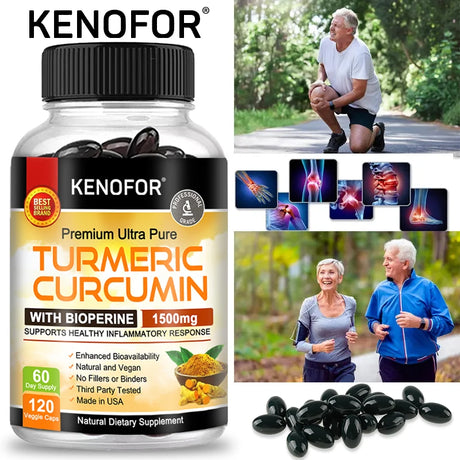 Kenofor Curcumin Antioxidant - Helps Reduce Post-exercise Inflammation and Supports Joint Health, Non-GMO, Gluten-free