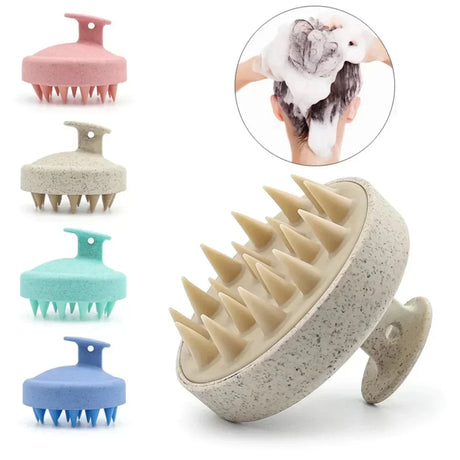1pc Silicone Shampoo Brush Body Massage Brush Bath Shower Brush Salon Hairdressing Tool Scalp Massage Comb Hair Washing Brush