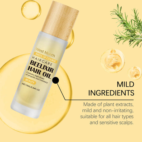 Honey Hair Oil Repair Dry Scalp Damaged Fragile Hair Helps Prevent Hair Loss Breakage Mild Formula Protects Health Hair 10ml