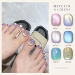 1-6PCS 12ML Human Fantasy Cat Eye Gel Nail Polish Ice Clear High-end Glass Bead Semi-permanent Gel Nail Polish Nail Art Supplies