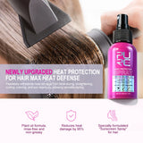 PURC Heat Protectant Spray Coconut Oil Frizz Control & Shine for All Hair Types Thermal Protection up to 470°F Hair Care