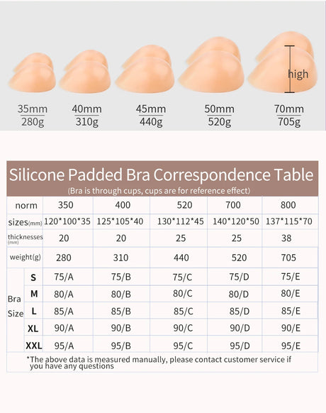 LERVANLA Silicone Breasts Pads Forms Pads Chest Women's Fake Boobs Enhancement Magnify Underwear 2-in-1Breast Becomes Big