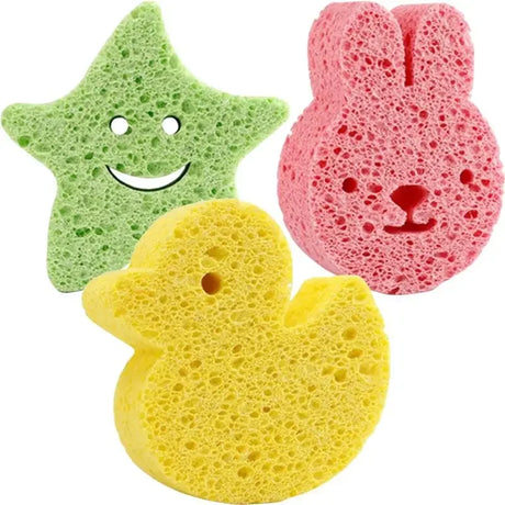 Children's Bath Sponge Sponges Body Wash Bathing Cute Frosted Wood Pulp Baby Shower Wood Pulp Cellulose Scrubber for Tools Bath