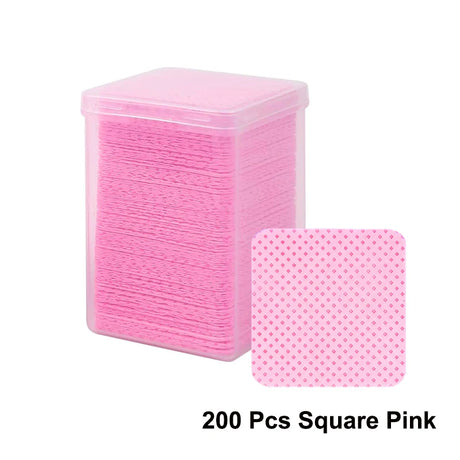 LINMANDA 200Pcs Lint Free Nail Cleaning Wipes Nail Cleaning Pads Gel Nail Cleaning Wipes Suitable for Home or Nail Salon Use