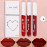 3 Pcs Matte Lipstick Lip Gloss Sets Long-Lasting Non-Fading Waterproof Non-stick Cup Exquisite Gift Everyday Holiday Universal