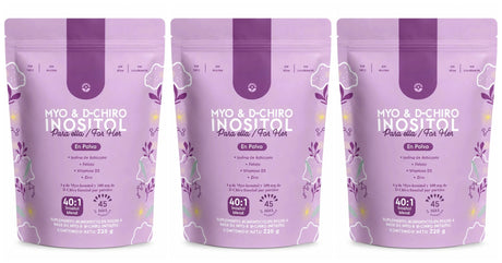 Myo & D-Chiro Inositol Powder 40:1 Mix Supplement Support Women's Daily Health with Folate,Vitamin D3 & Zinc Nutritional Formula